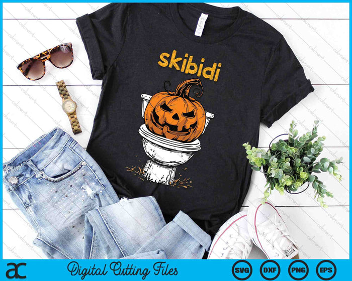 Skibidi Pumpkin Funny Halloween Toilet Kids Fun Crazy Slang SVG PNG Digital Printable Files Skibidi Pumpkin Funny Halloween Toilet Kids Fun Crazy Slang SVG PNG Digital Printable Files