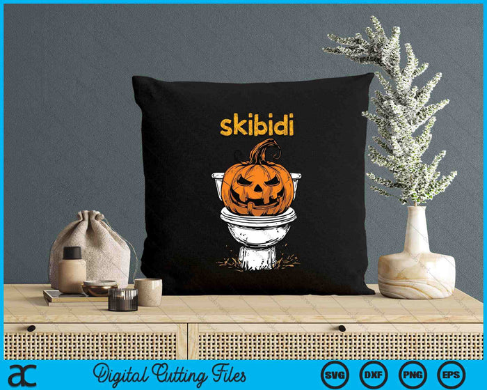 Skibidi Pumpkin Funny Halloween Toilet Kids Fun Crazy Slang SVG PNG Digital Printable Files Skibidi Pumpkin Funny Halloween Toilet Kids Fun Crazy Slang SVG PNG Digital Printable Files