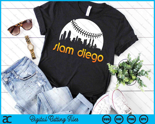 Slam Diego Baseball Fan SVG PNG Archivos de corte digital