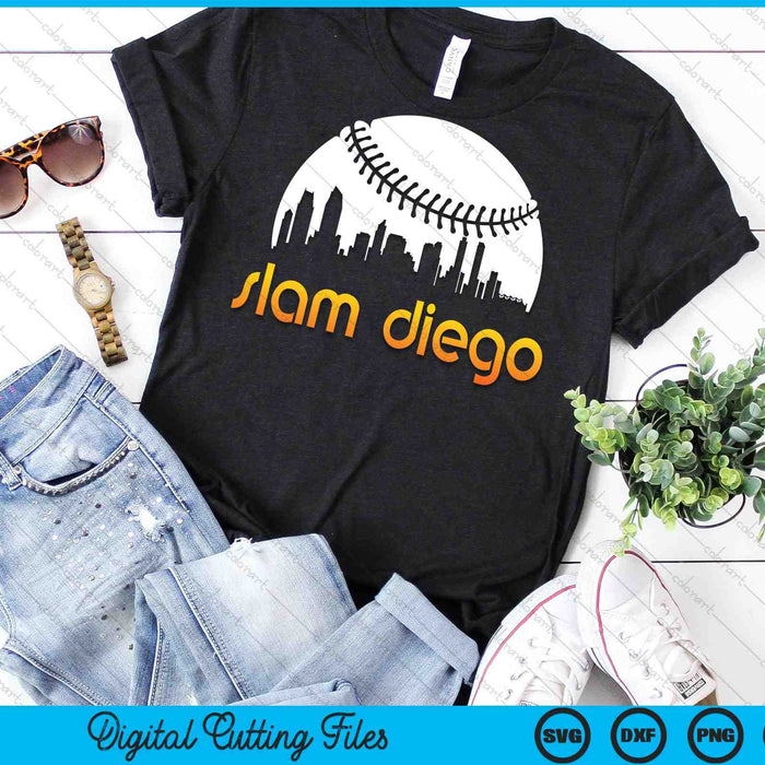 Slam Diego Baseball Fan SVG PNG Archivos de corte digital Slam Diego Baseball Fan SVG PNG Archivos de corte digital