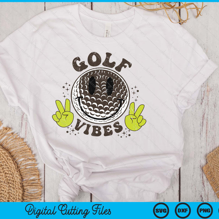 Smile Face Golf Vibes, Game Day Golf Life SVG PNG Digital Printable Files Smile Face Golf Vibes, Game Day Golf Life SVG PNG Digital Printable Files