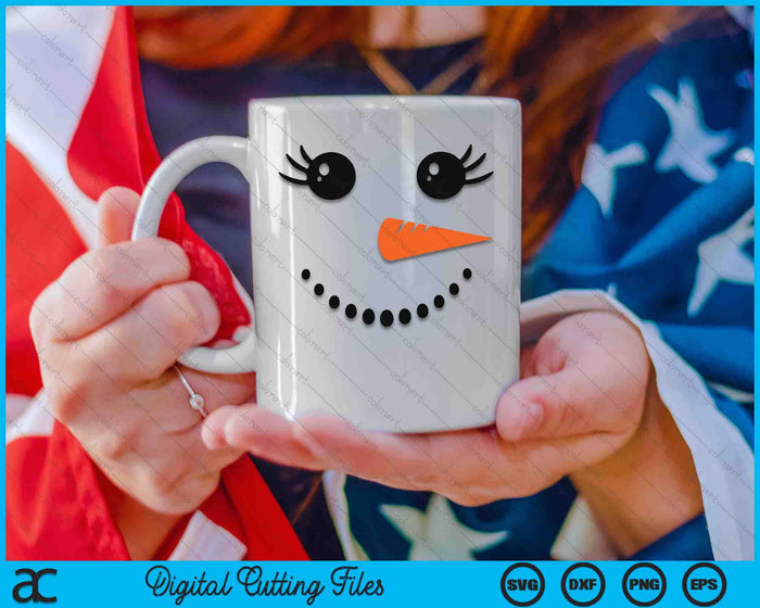 Snowman Girl Face For Girls Christmas Winter SVG PNG Digital Printable Files Snowman Girl Face For Girls Christmas Winter SVG PNG Digital Printable Files