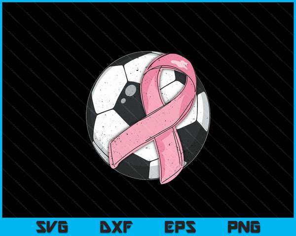 Soccer Pink Ribbon Breast Cancer Awareness Sport Lover SVG PNG Digital Cutting Files