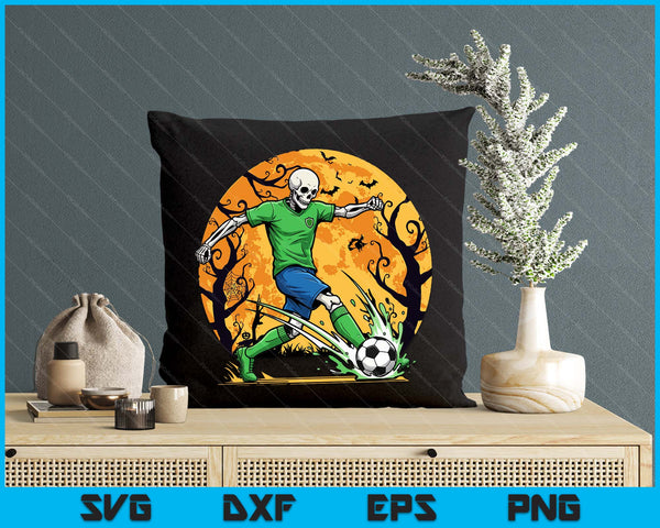 Soccer Skeleton Halloween Football Spooky Boys Soccer Player SVG PNG Digital Printable Files