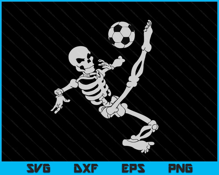Voetbal skelet Halloween voetbalspeler Halloween SVG PNG digitale snijbestanden Voetbal skelet Halloween voetbalspeler Halloween SVG PNG digitale snijbestanden