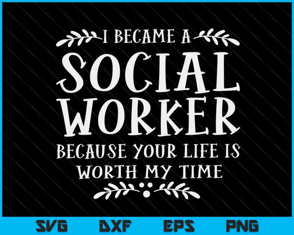 Social Worker Social Work Vintage Gift SVG PNG Digital Cutting Files