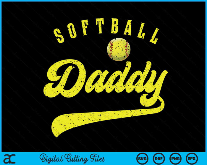 Softball Daddy SVG PNG Digital Printable Files Softball Daddy SVG PNG Digital Printable Files