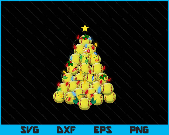 Softball Football Christmas Tree Xmas Pajamas Player Coach SVG PNG Digital Printable Files Softball Football Christmas Tree Xmas Pajamas Player Coach SVG PNG Digital Printable Files