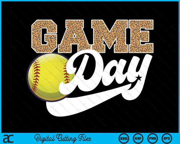 Softball Game Day Vibes Softball Coach Fan Player SVG PNG Digital Cutting Files