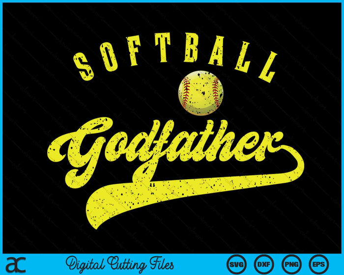 Softball Godfather SVG PNG Digital Printable Files Softball Godfather SVG PNG Digital Printable Files