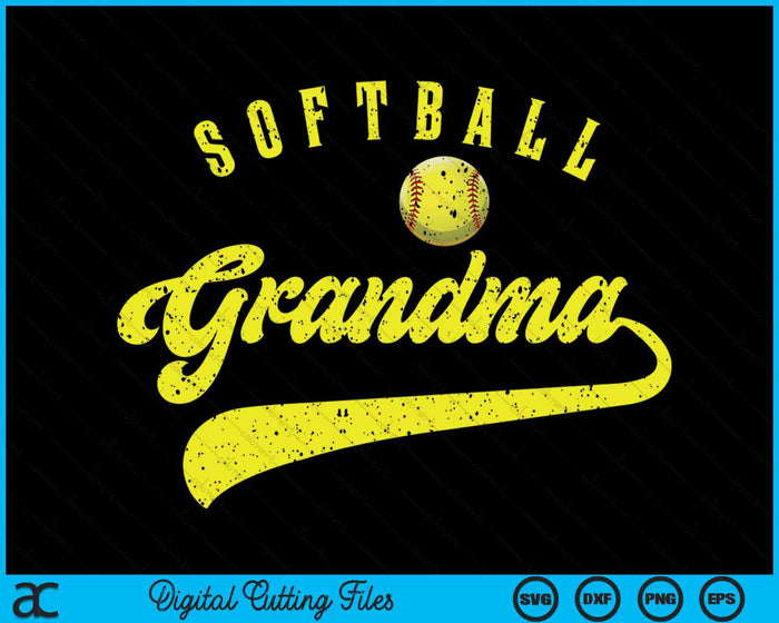 Softball Grandma SVG PNG Digital Printable Files Softball Grandma SVG PNG Digital Printable Files