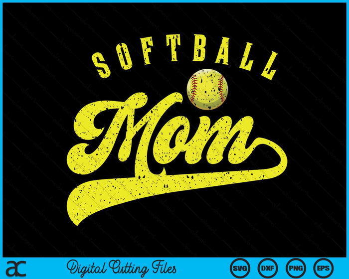 Softball Mom SVG PNG Digital Printable Files Softball Mom SVG PNG Digital Printable Files