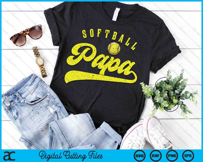 Softball Papa SVG PNG Digital Printable Files Softball Papa SVG PNG Digital Printable Files