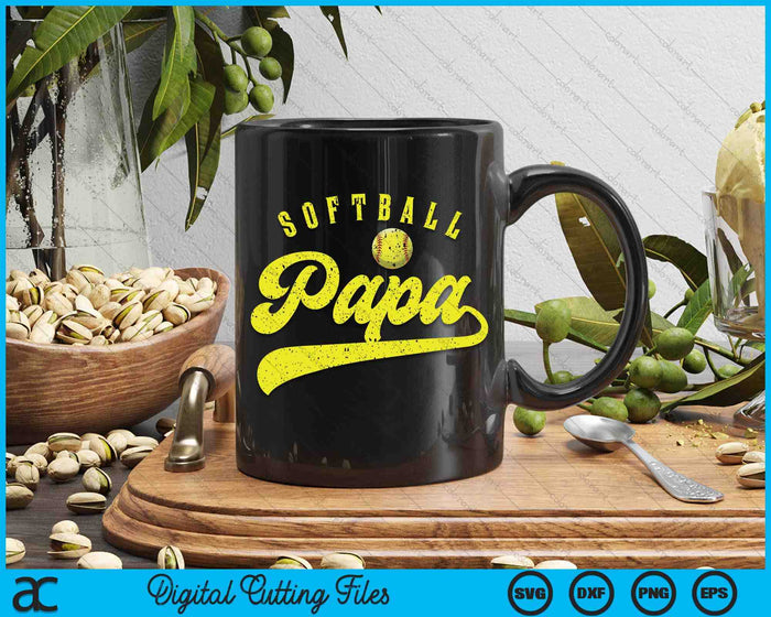 Softball Papa SVG PNG Digital Printable Files Softball Papa SVG PNG Digital Printable Files