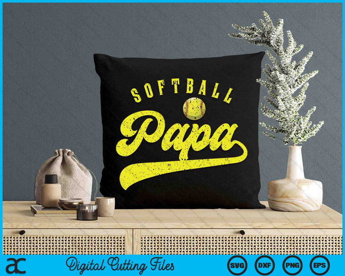 Softball Papa SVG PNG Digital Printable Files Softball Papa SVG PNG Digital Printable Files