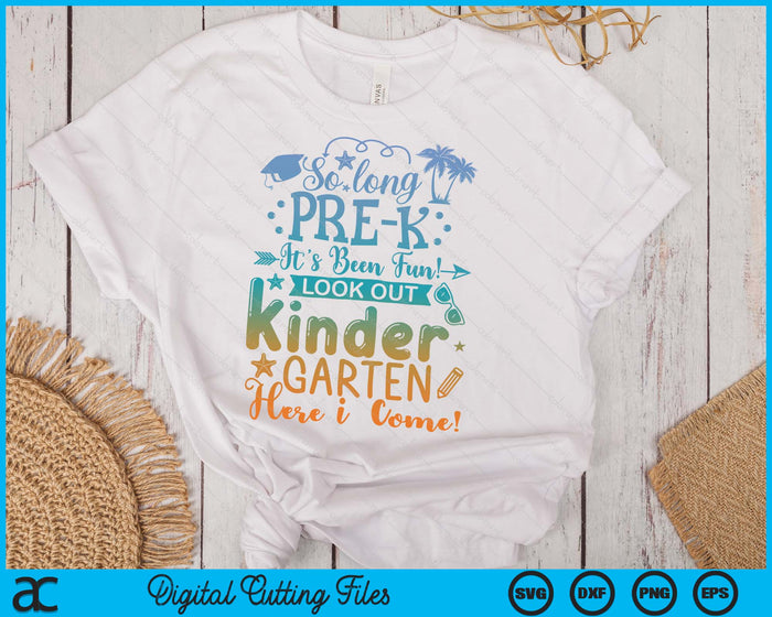 So long pre k Graduation Summer It's Been Fun! SVG PNG Digital Printable Files So long pre k Graduation Summer It's Been Fun! SVG PNG Digital Printable Files