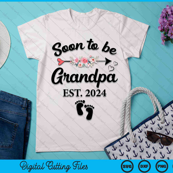 Soon To Be Grandpa 2024 New Grandpa SVG PNG Digital Cutting Files