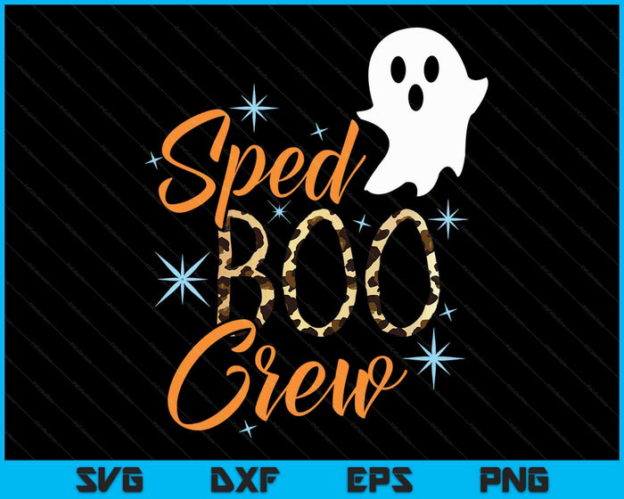 Sped Boo Crew Profesor Halloween Traje SVG PNG Archivos de corte digital Sped Boo Crew Profesor Halloween Traje SVG PNG Archivos de corte digital
