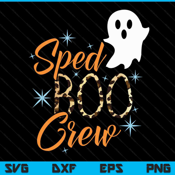Sped Boo Crew Profesor Halloween Traje SVG PNG Archivos de corte digital Sped Boo Crew Profesor Halloween Traje SVG PNG Archivos de corte digital