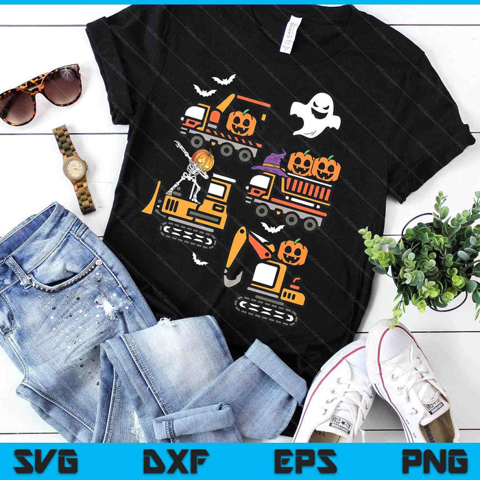 Spooky Construction Trucks Halloween Costume SVG PNG Digital Printable Files Spooky Construction Trucks Halloween Costume SVG PNG Digital Printable Files