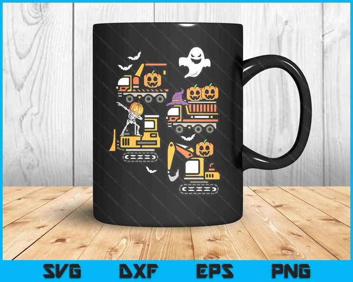 Spooky Construction Trucks Halloween Costume SVG PNG Digital Printable Files Spooky Construction Trucks Halloween Costume SVG PNG Digital Printable Files
