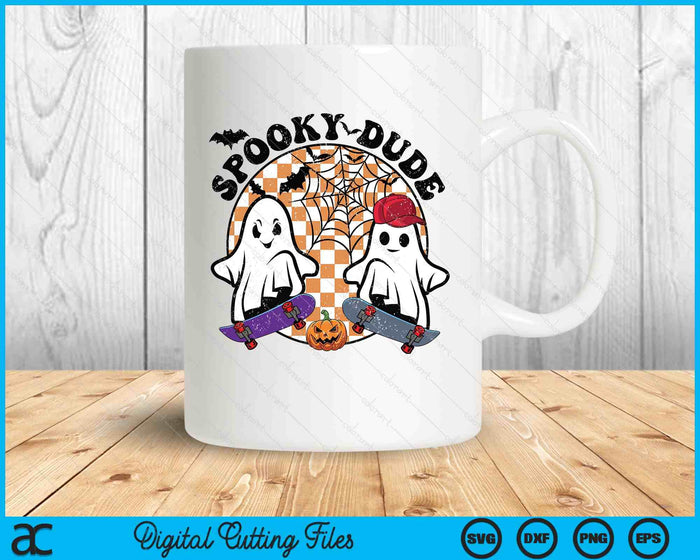 Spooky Dude Cute Ghost Play Skateboard Retro Halloween SVG PNG Digital Printable Files Spooky Dude Cute Ghost Play Skateboard Retro Halloween SVG PNG Digital Printable Files