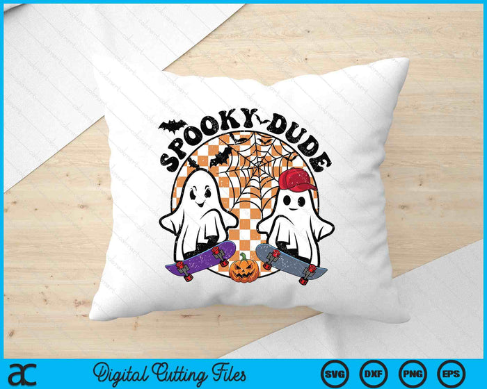 Spooky Dude Cute Ghost Play Skateboard Retro Halloween SVG PNG Digital Printable Files Spooky Dude Cute Ghost Play Skateboard Retro Halloween SVG PNG Digital Printable Files