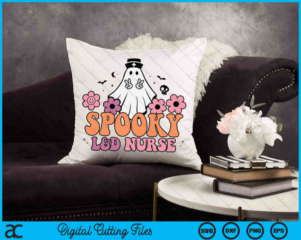 Spooky L&D Nurse OBGYN Halloween Spooky Boo Ghost SVG PNG Digital Cutting Files