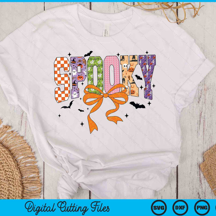 Spooky Season Coquette Bow Preppy Halloween Trick Or Treat SVG PNG Digital Printable Files Spooky Season Coquette Bow Preppy Halloween Trick Or Treat SVG PNG Digital Printable Files