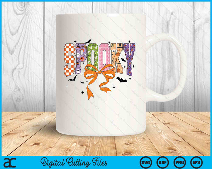 Spooky Season Coquette Bow Preppy Halloween Trick Or Treat SVG PNG Digital Printable Files Spooky Season Coquette Bow Preppy Halloween Trick Or Treat SVG PNG Digital Printable Files