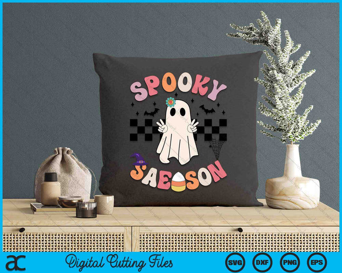 Spooky Season Retro Happy Halloween Ghost Women Toddler Girl SVG PNG Digital Cutting Files Spooky Season Retro Happy Halloween Ghost Women Toddler Girl SVG PNG Digital Cutting Files