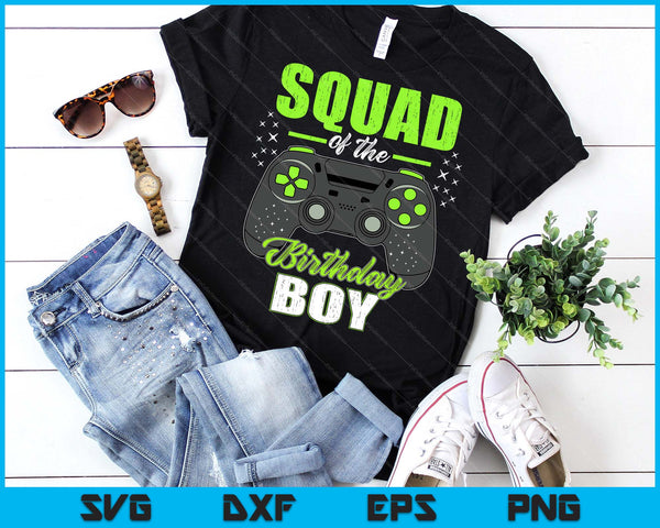 Squad Of The Birthday Boy Matching Video Gamer Birthday SVG PNG Digital Printable Files