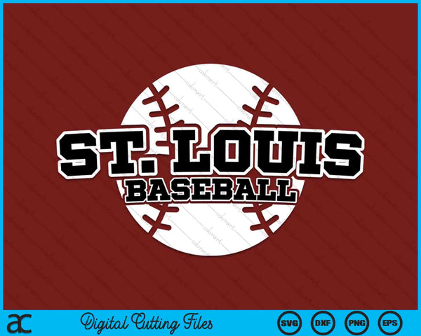 St. Louis Baseball Block Font SVG PNG Digital Cutting Files