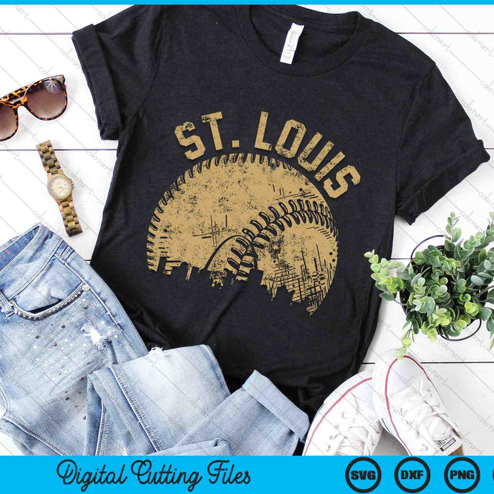 St. Louis Baseball Skyline Player Coach Fan SVG PNG Digital Printable Files St. Louis Baseball Skyline Player Coach Fan SVG PNG Digital Printable Files