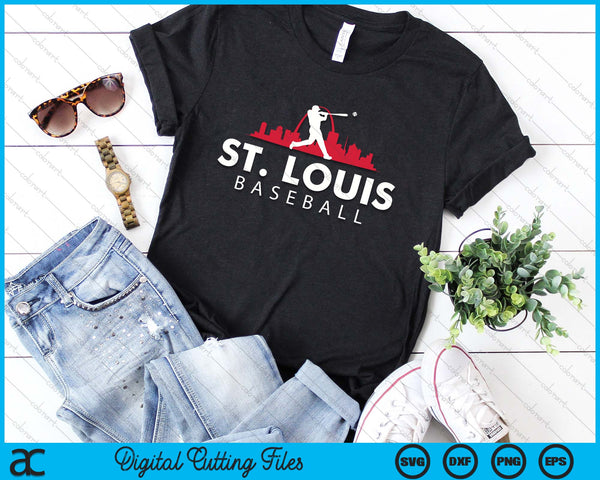St. Louis Baseball Vintage Minimalist Retro Baseball Lover SVG PNG Digital Printable Files