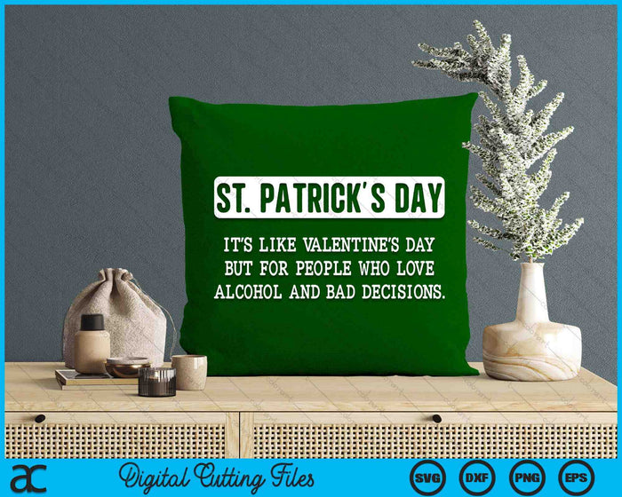 St. Patricks Day Drinking Men Women St Pats Definition SVG PNG Digital Cutting Files