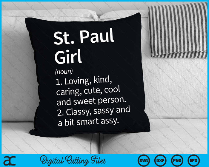 St. Paul Girl MN Minnesota Home Roots SVG PNG Cortar archivos imprimibles St. Paul Girl MN Minnesota Home Roots SVG PNG Cortar archivos imprimibles