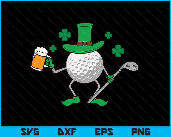 St Patrick's Day Irish Golf Beer SVG PNG Digital Cutting Files