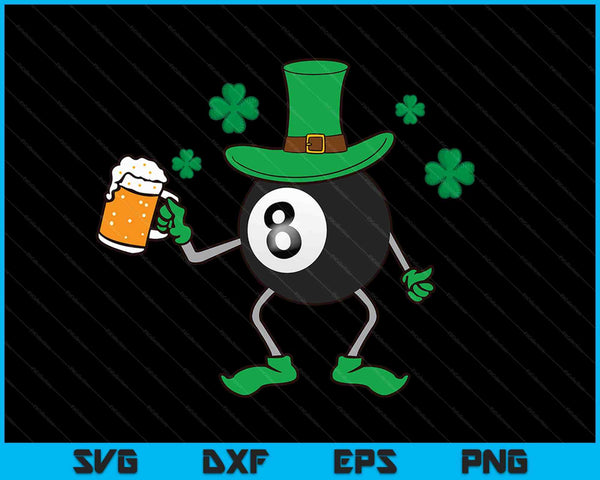 St Patrick's Day Irish Pool Ball Beer SVG PNG Digital Cutting Files