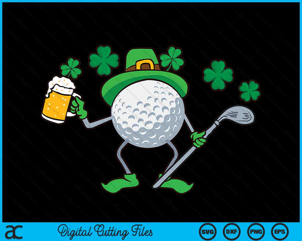 St Patricks Day Golf Golfing Irish Golfer Beer Humor SVG PNG Digital Cutting Files
