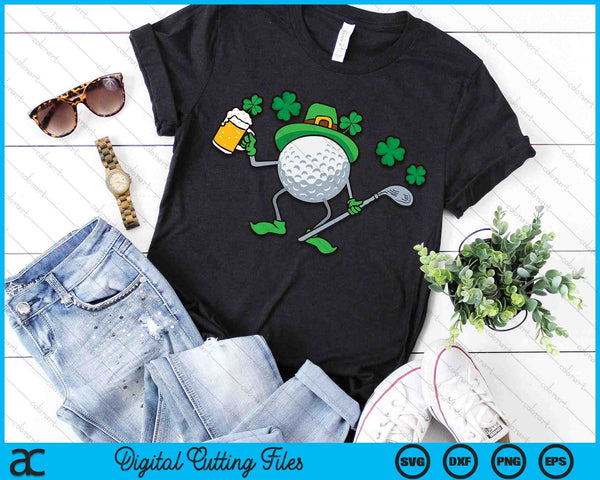 St Patricks Day Golf Golfing Irish Golfer Beer Humor SVG PNG Digital Cutting Files