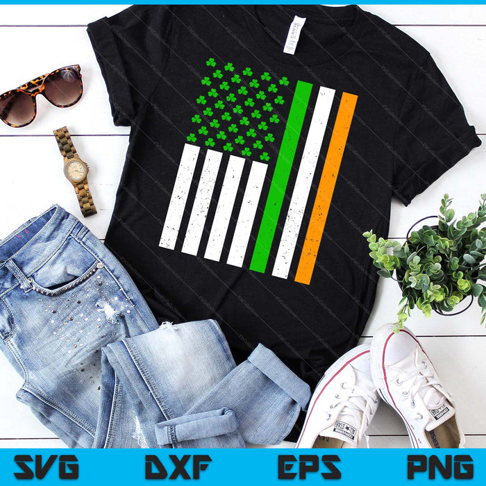 St Patricks Day Irish American Flag Shamrocks Men Women SVG PNG Digital Cutting Files St Patricks Day Irish American Flag Shamrocks Men Women SVG PNG Digital Cutting Files