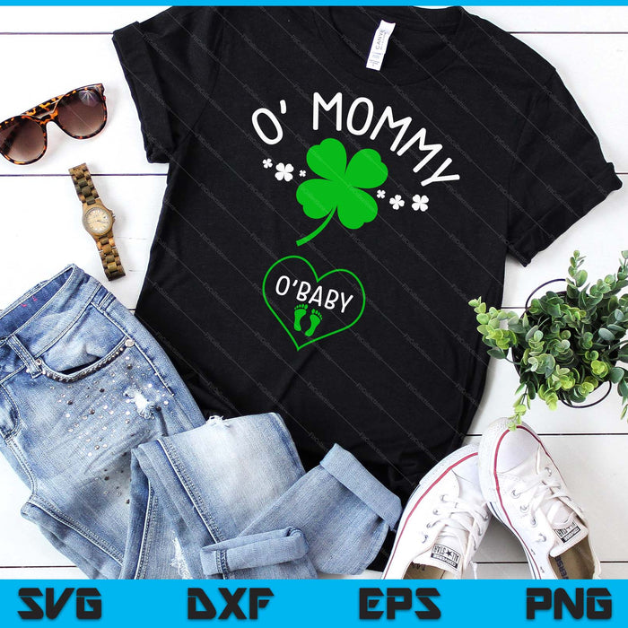 St Patricks Day Pregnancy Announcement Matching Couple Mommy SVG PNG Digital Printable Files