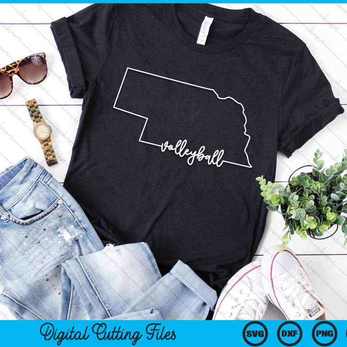 State of Nebraska Outline with Volleyball SVG PNG Digital Cutting Files State of Nebraska Outline with Volleyball SVG PNG Digital Cutting Files