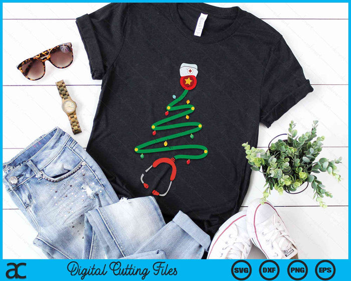Stethoscope Christmas Tree Registered Nurse Christmas Lights SVG PNG Digital Cutting Files Stethoscope Christmas Tree Registered Nurse Christmas Lights SVG PNG Digital Cutting Files