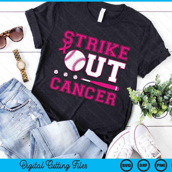 Strike Out Cancer Baseball Breast Cancer Awareness SVG PNG Digital Cutting File Strike Out Cancer Baseball Breast Cancer Awareness SVG PNG Digital Cutting File