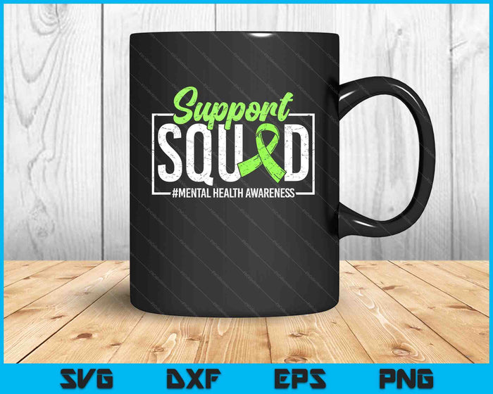 Support Squad Mental Health Awareness Lime Green Ribbon SVG PNG Digital Printable Files Support Squad Mental Health Awareness Lime Green Ribbon SVG PNG Digital Printable Files