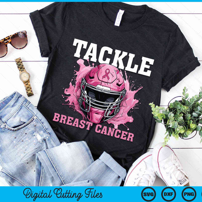 Tackle Football Breast Cancer Awareness Pink Ribbon SVG PNG Digital Cutting File Tackle Football Breast Cancer Awareness Pink Ribbon SVG PNG Digital Cutting File