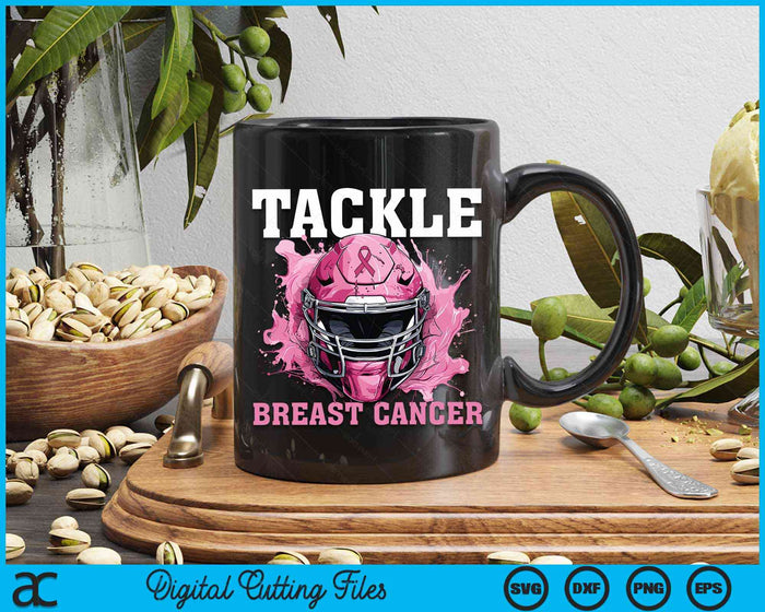 Tackle Football Breast Cancer Awareness Pink Ribbon SVG PNG Digital Cutting File Tackle Football Breast Cancer Awareness Pink Ribbon SVG PNG Digital Cutting File