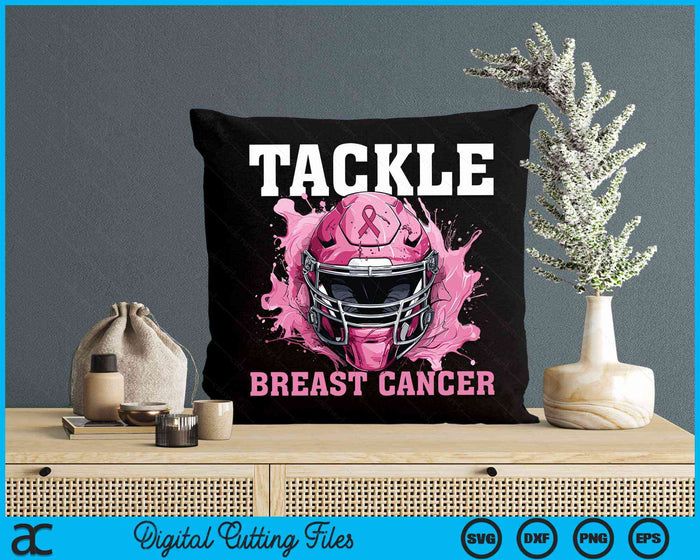 Tackle Football Breast Cancer Awareness Pink Ribbon SVG PNG Digital Cutting File Tackle Football Breast Cancer Awareness Pink Ribbon SVG PNG Digital Cutting File